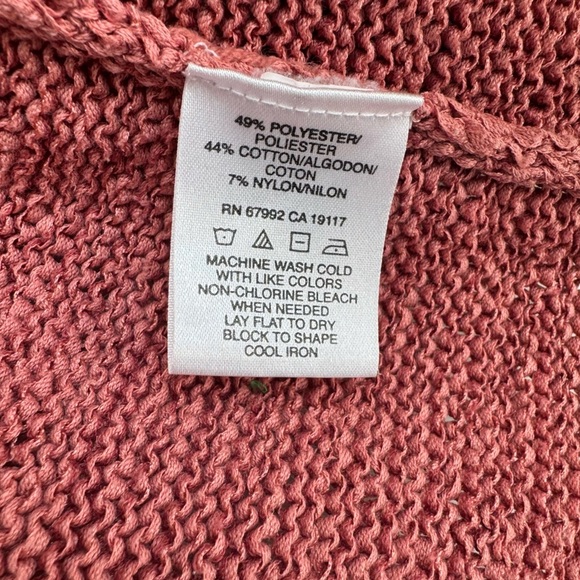 Sigrid Olsen Coral Open-Front Two Pockets Cardigan Size Medium - Picture 5 of 12